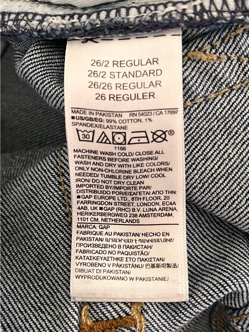 GAP Women’s High-Rise Stride Ankle Jeans Medium Indigo Size 26‎ Frayed Hem - Picture 8 of 11